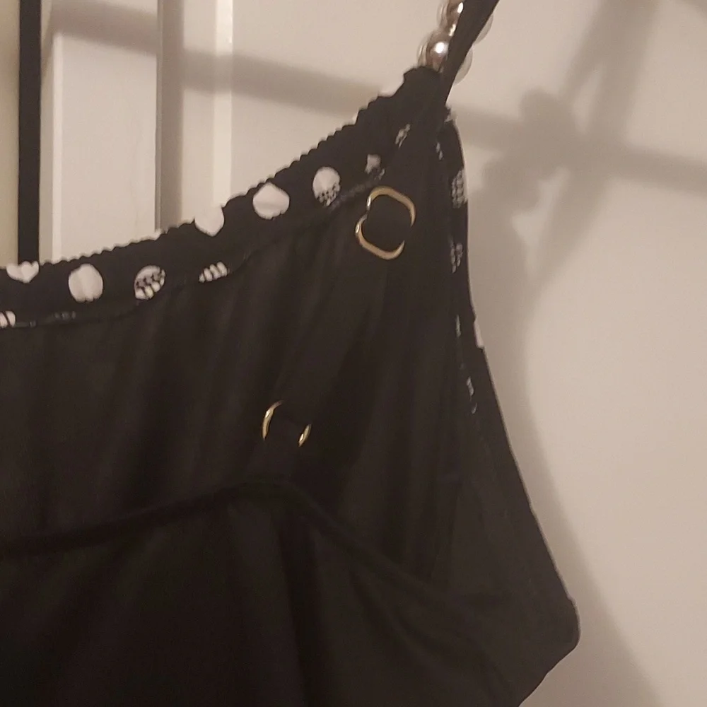 Magic Suit Swimsuit Black And White Polka Dot Size 10